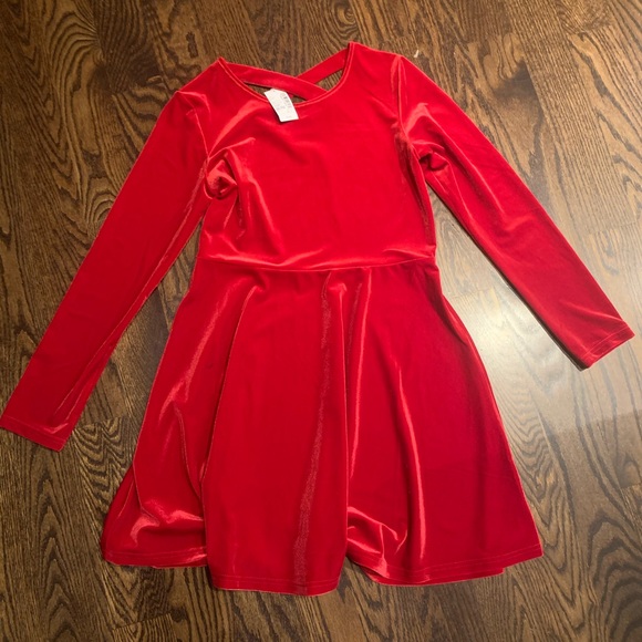 Children's Place Red Velvet Dress - Picture 2 of 3